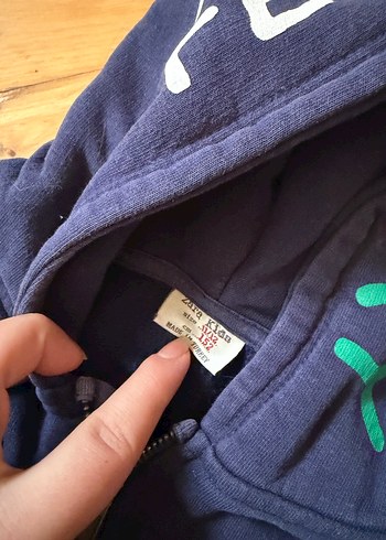 Erkek Çocuk Lacivert Kapüşonlu Fermuarlı hırka - Görsel 4