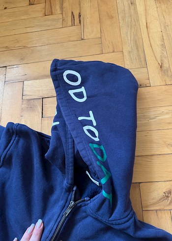 Erkek Çocuk Lacivert Kapüşonlu Fermuarlı hırka - Görsel 3