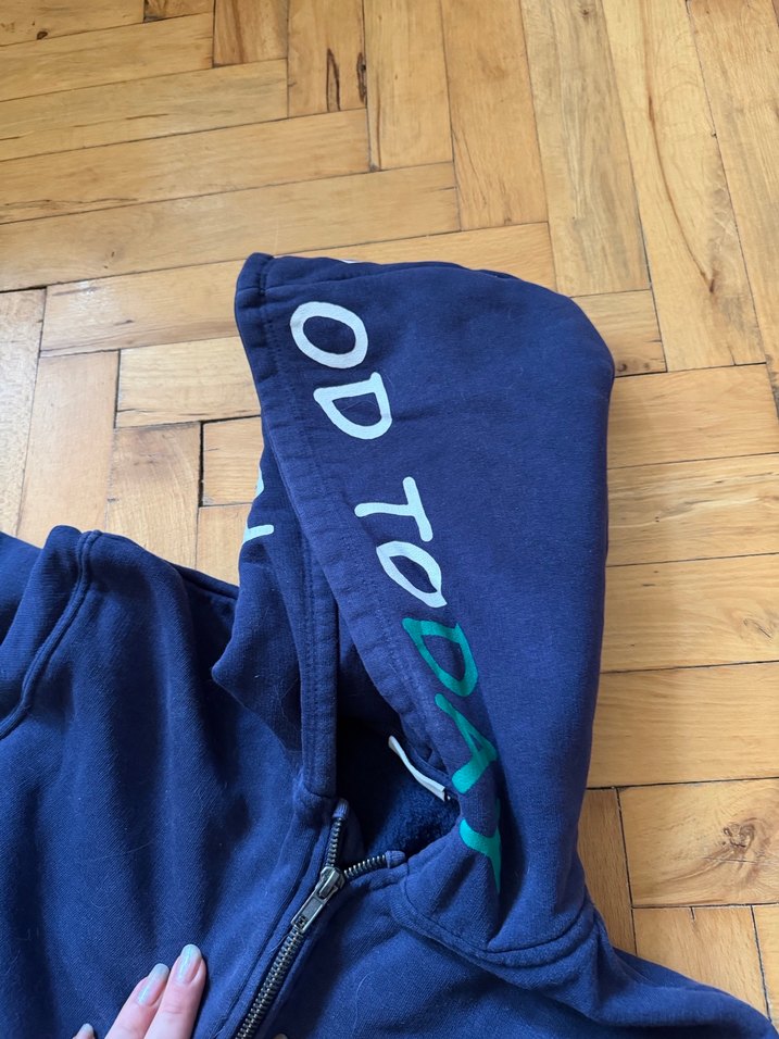 Erkek Çocuk Lacivert Kapüşonlu Fermuarlı hırka - Görsel 3