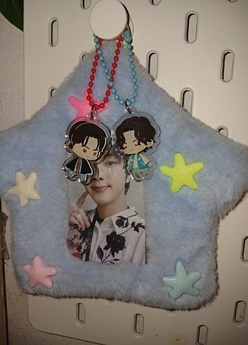 Mavi yıldızlı photocard holder 