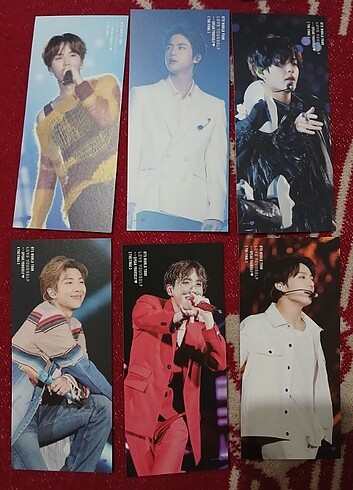 Bts yoongi taehyung jin jk jhope rm speak yourself şerit postcar