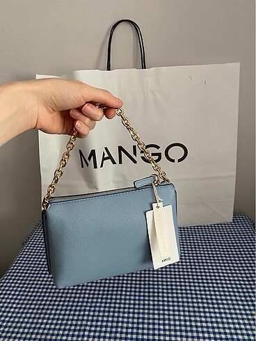 Mango mavi çanta