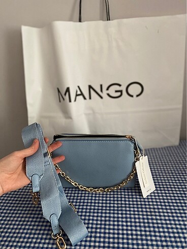  Beden mavi Renk Mango mavi çanta