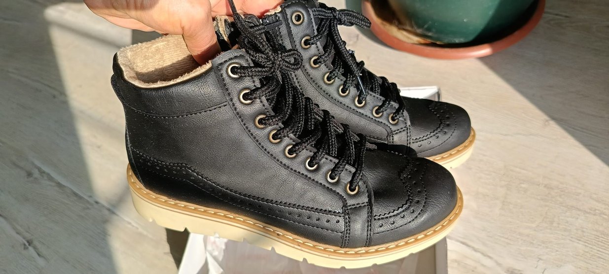 36 numara hiç kullanılmadı parlak Siyah Sokak Tarzı kız Bağcık - Görsel 2