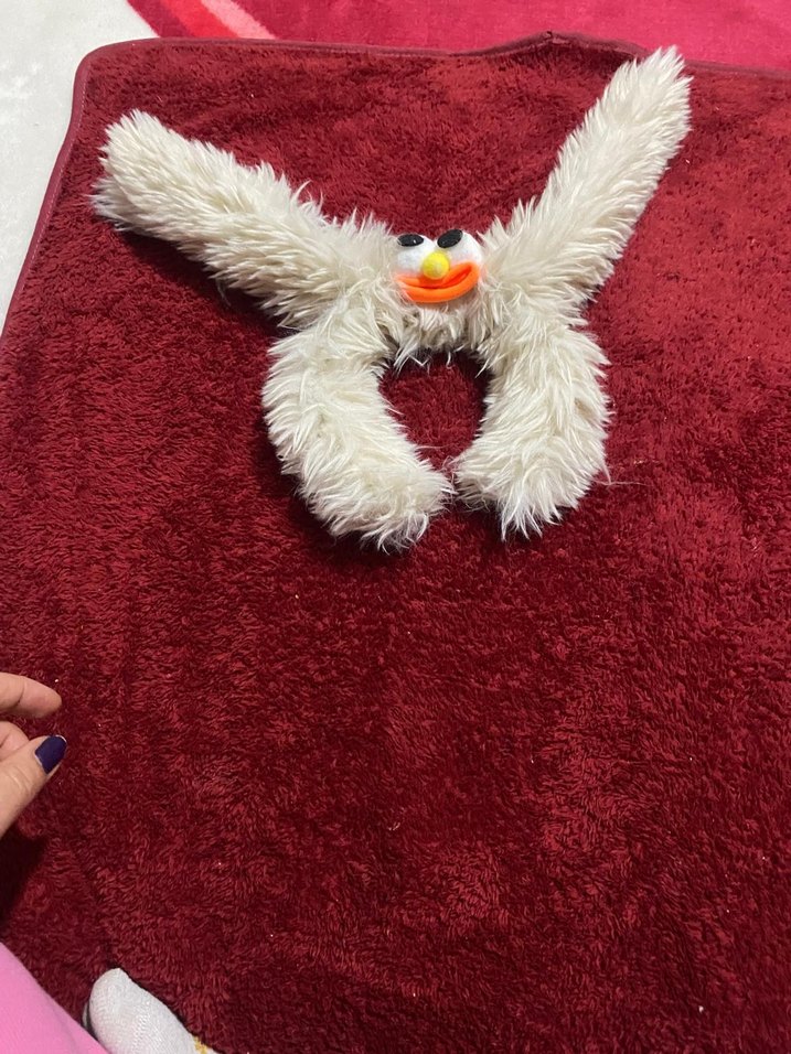 Renkli Peluş Oyuncak Taç Toka - Görsel 3