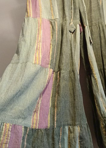 HİNT İŞİ VİNTEGA NEPAL'DEN GELDİ. Pamuk Kadın KETEN  Pantolon - Görsel 6