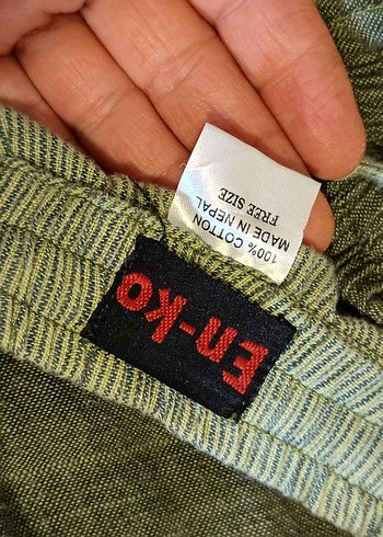 HİNT İŞİ VİNTEGA NEPAL'DEN GELDİ. Pamuk Kadın KETEN  Pantolon - Görsel 9