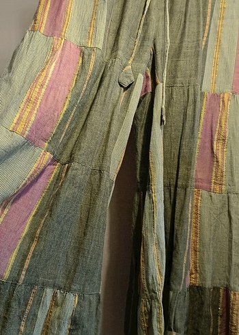 HİNT İŞİ VİNTEGA NEPAL'DEN GELDİ. Pamuk Kadın KETEN  Pantolon - Görsel 8