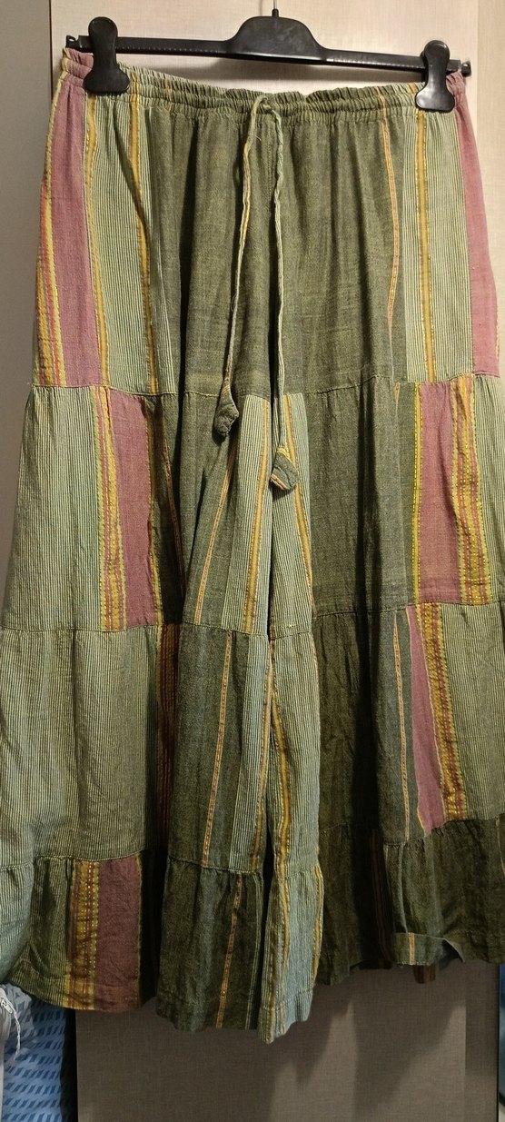 HİNT İŞİ VİNTEGA NEPAL'DEN GELDİ. Pamuk Kadın KETEN  Pantolon - Görsel 3