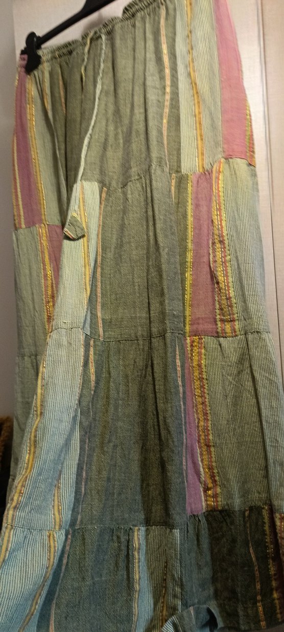 HİNT İŞİ VİNTEGA NEPAL'DEN GELDİ. Pamuk Kadın KETEN  Pantolon - Görsel 4