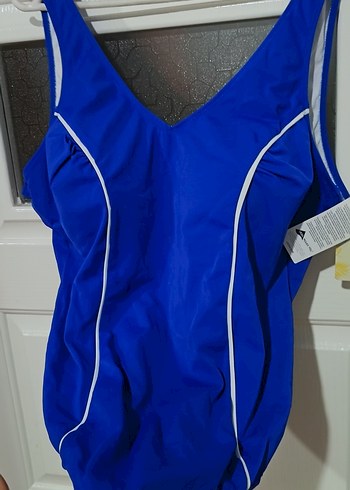 EROS YENİ ETİKETLİ Mavi Drapeli Kadın Mayo - Görsel 14