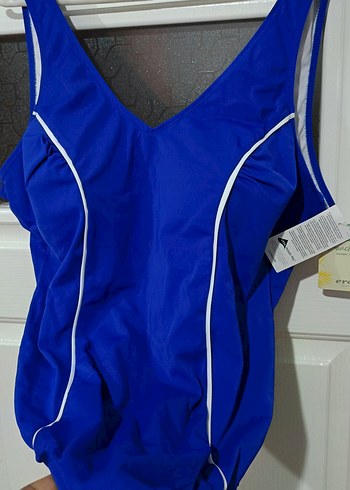 EROS YENİ ETİKETLİ Mavi Drapeli Kadın Mayo - Görsel 4