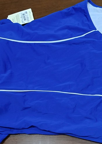 EROS YENİ ETİKETLİ Mavi Drapeli Kadın Mayo - Görsel 8