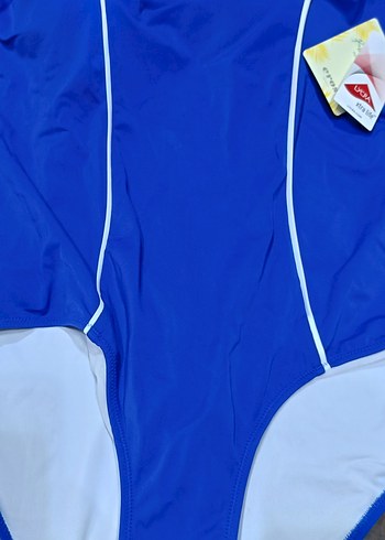 EROS YENİ ETİKETLİ Mavi Drapeli Kadın Mayo - Görsel 13