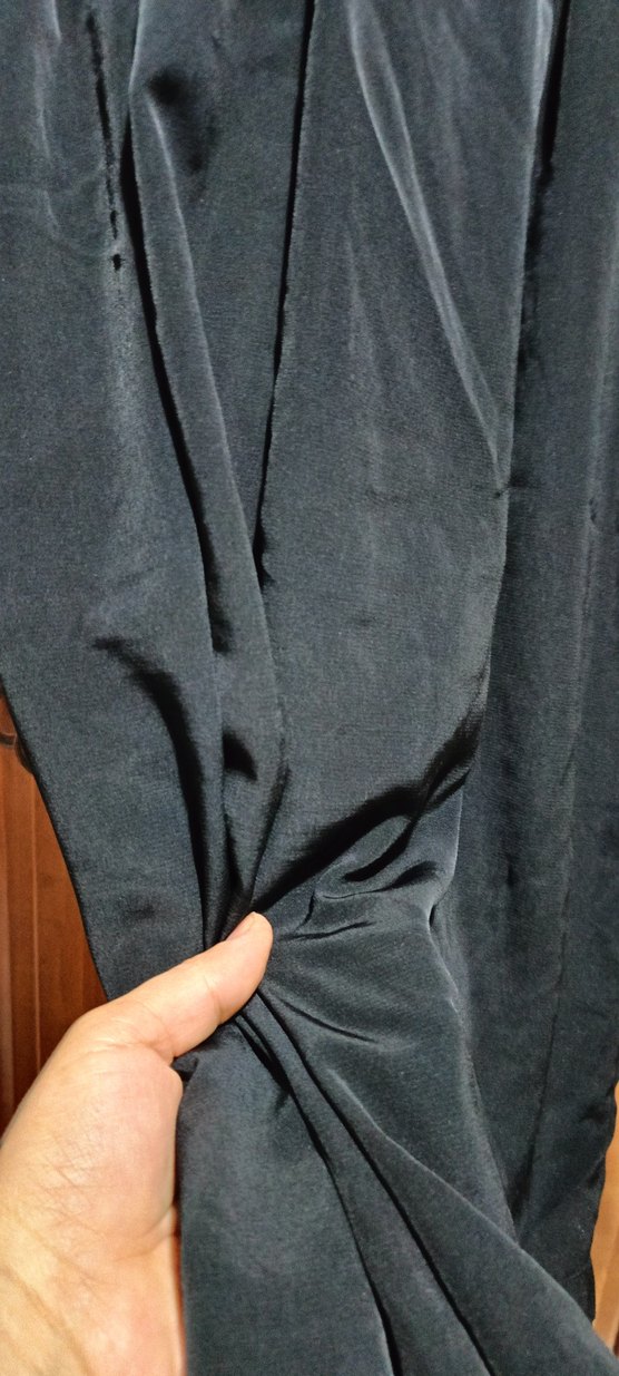 SPAZİO SIRTI DANTEL DETAYLI SİYAH  SATEN Mini Tulum - Görsel 4