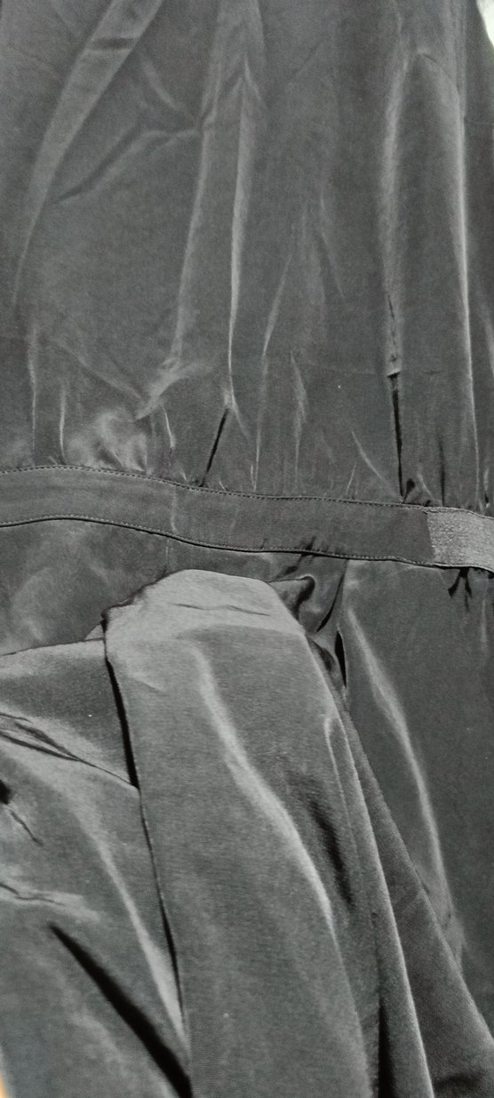 SPAZİO SIRTI DANTEL DETAYLI SİYAH  SATEN Mini Tulum - Görsel 5