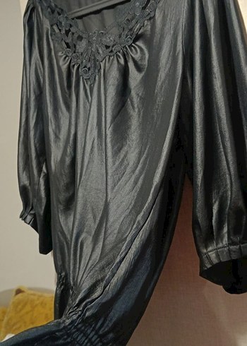 JOURNEY Parlak Siyah Deri Mini Elbise - Görsel 3