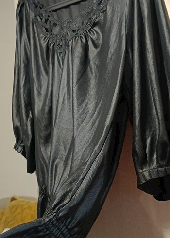 JOURNEY Parlak Siyah Deri Mini Elbise - Görsel 9