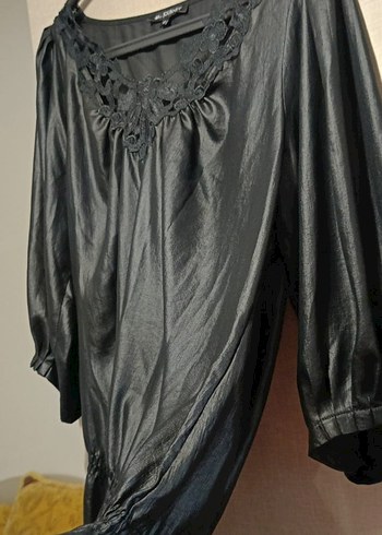 JOURNEY Parlak Siyah Deri Mini Elbise - Görsel 5