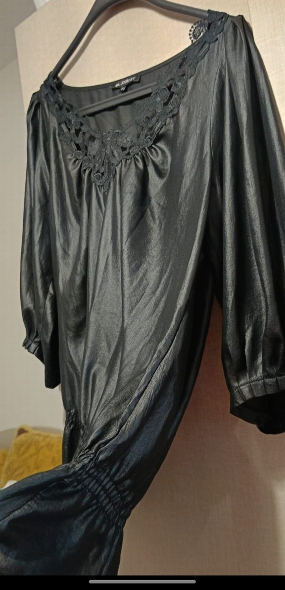 JOURNEY Parlak Siyah Deri Mini Elbise - Görsel 3