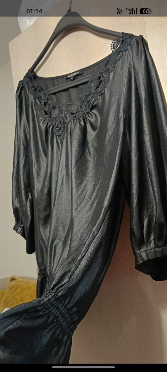 JOURNEY Parlak Siyah Deri Mini Elbise - Görsel 5