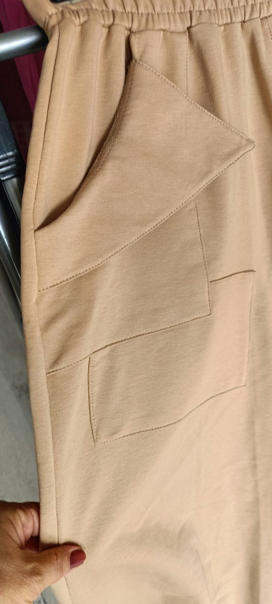 SIFIR Bej Rahat Kesim Kadın Sweatpant - Görsel 5