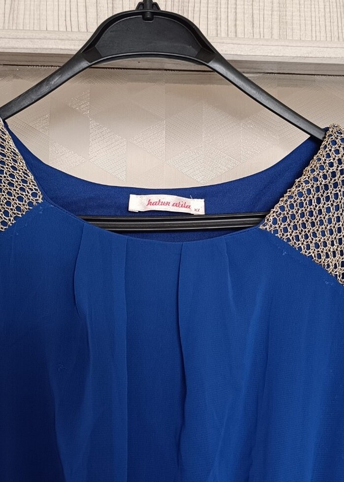 Mavi uzun elbise XL beden  - Görsel 2