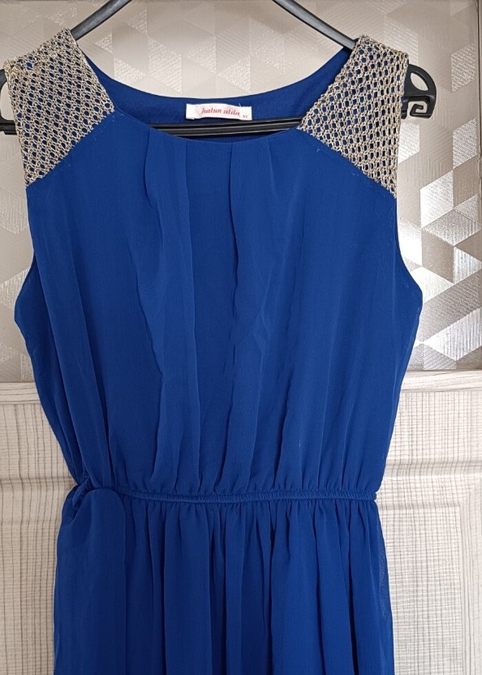 Mavi uzun elbise XL beden  - Görsel 3