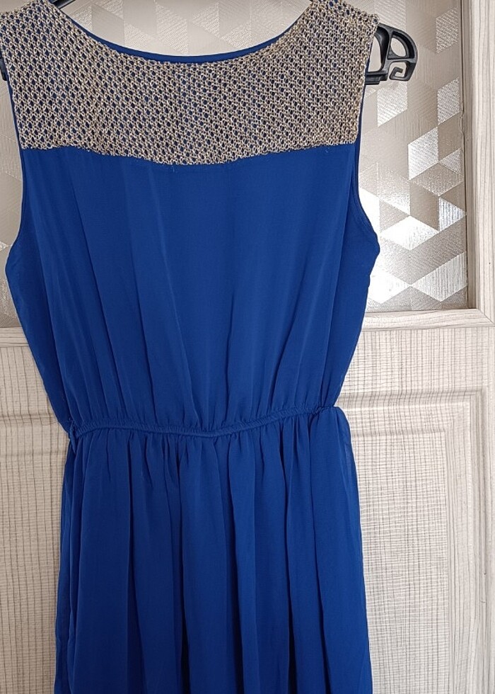Mavi uzun elbise XL beden  - Görsel 4