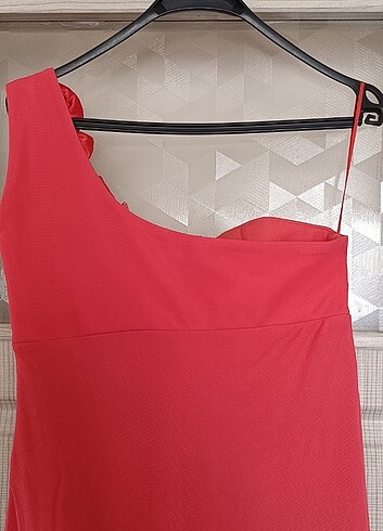 Narçiçeği rengi 40 beden uzun abiye elbise  - Görsel 5