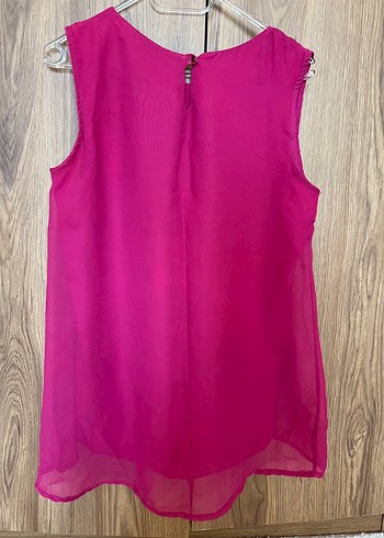 Zara Zara Düğmeli Pembe Kolsuz Bluz
