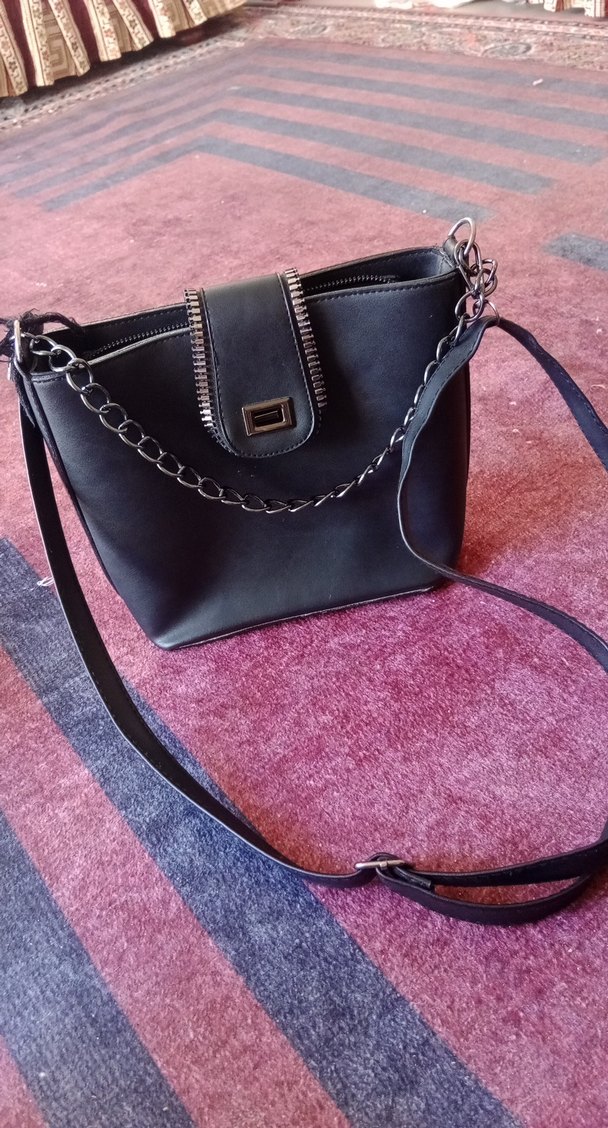 Diger Siyah Deri Kadın Çanta - Görsel 2