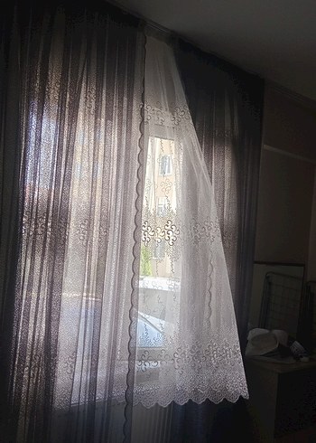 İşlemeli giri fon Perde