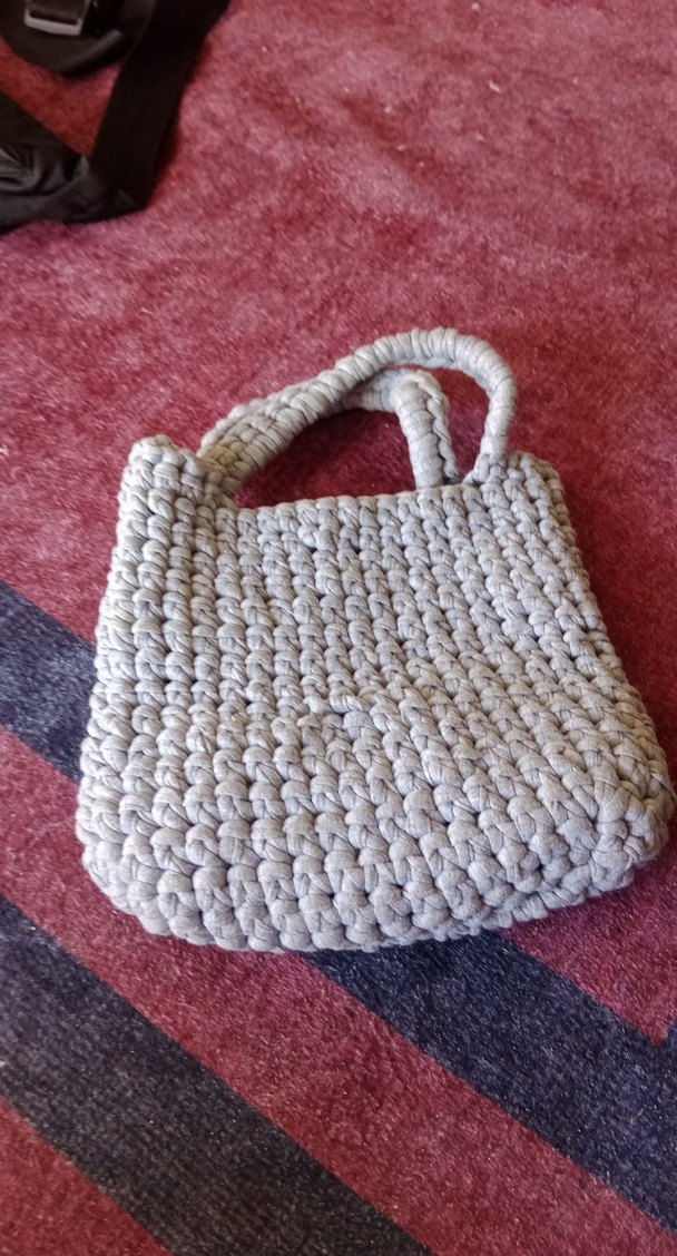 Diger Gri Örgü Kadın Çanta - Görsel 2