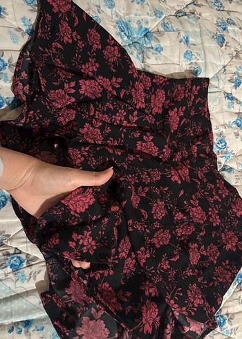 Çiçek Desenli Mini şort Etek - Görsel 2