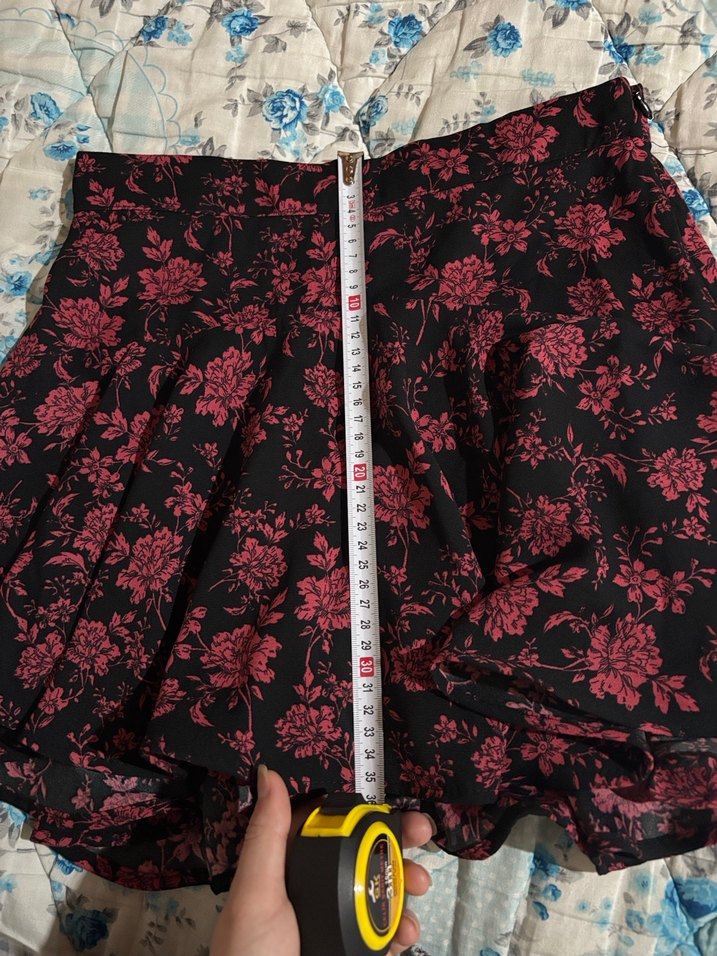 Çiçek Desenli Mini şort Etek - Görsel 3