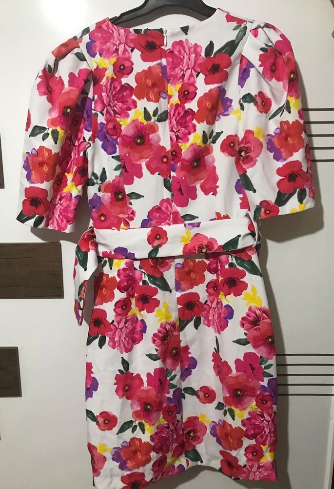 Çiçek Desenli Midi Bohem Kadın Elbise - Görsel 3