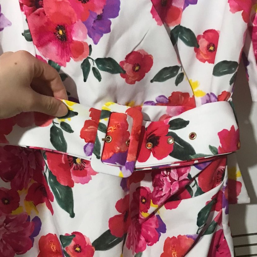 Çiçek Desenli Midi Bohem Kadın Elbise - Görsel 5