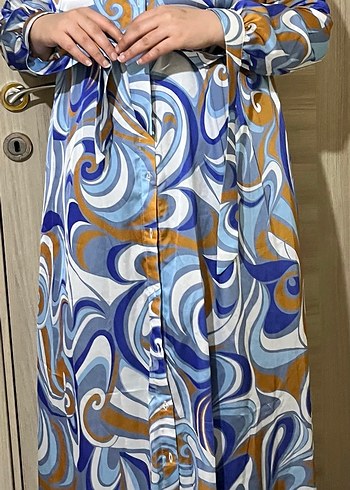 Bohem Çok Renkli Uzun Salaş Elbise - Görsel 2