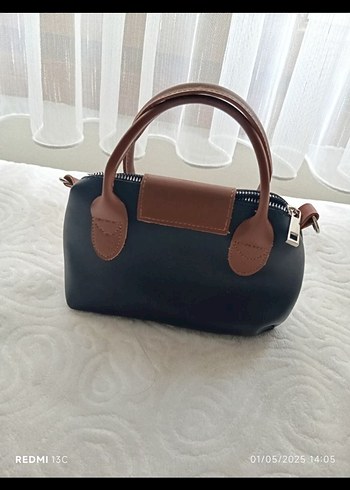 Beden Kahverengi siyah Deri Kadın El Çantası
