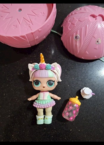 Pembe Unicorn Temalı Bebek ve Aksesuarları