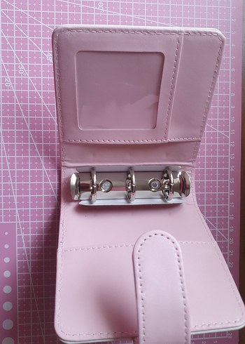  Beden A8 Pembe Beyaz Macaron Binder ve 9 adet sayfa