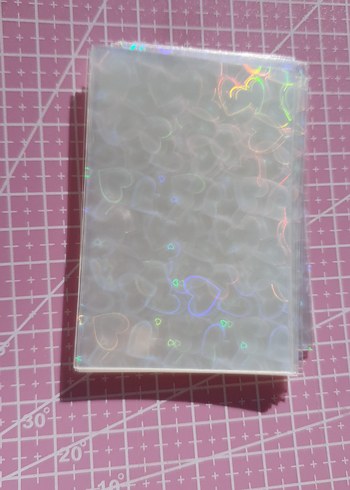  Şeffaf Kalpli Hologramlı Sleeve