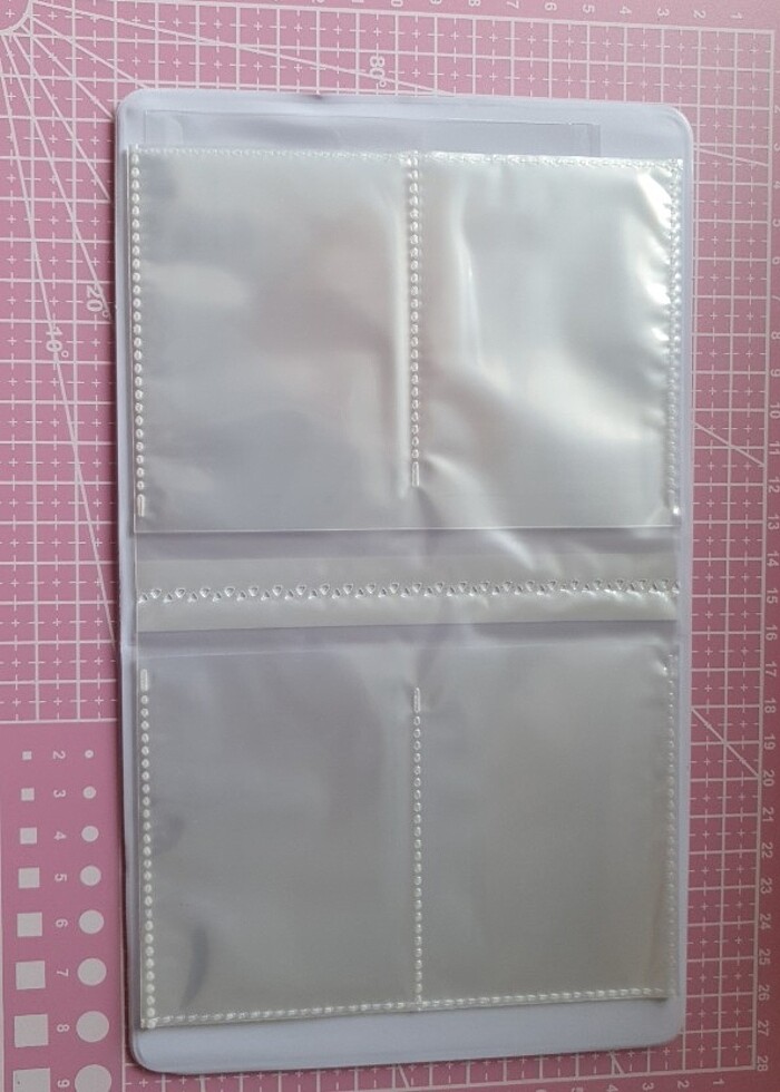 2 Bölmeli Beyaz Mavi Desenli Binder - Görsel 2