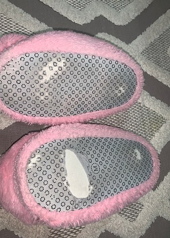 Kızlar için Pembe Peluş Tavşan Ev Terliği - Görsel 3