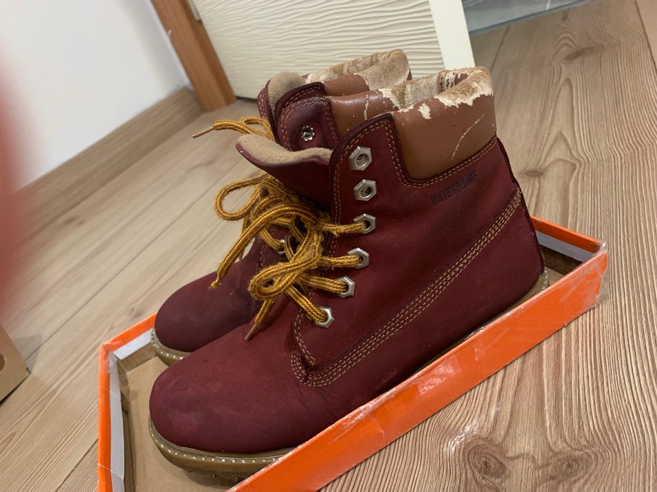 Bordo Kadın Süet Dolgu Topuklu Bot - Görsel 3