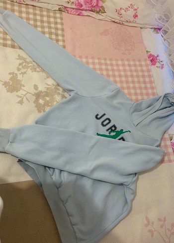 Gri Kapüşonlu Jordan Sweatshirt - Görsel 3