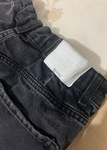 Siyah Rahat Kesim Midi Kot Pantolon - Görsel 4