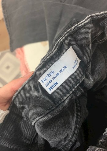 Siyah Rahat Kesim Midi Kot Pantolon - Görsel 5