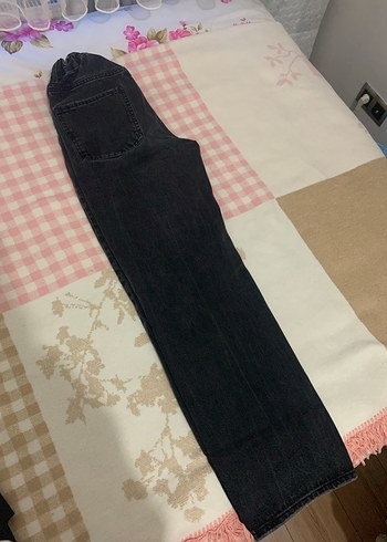 Siyah Rahat Kesim Midi Kot Pantolon - Görsel 2